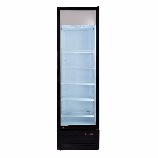 388 Liters Single Door Upright Showcase, Upright Cooler, Glass Door Merchandiser Commercial Soft Drinks Upright Showcase Glass Door with Ce, ETL Certificate