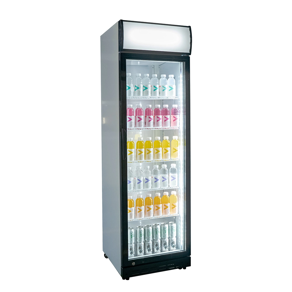 High Quality Single Door Upright Showcase, Upright Cooler, Glass Door Merchandiser Commercial Soft Drinks Upright Showcase Glass Door with Ce, ETL Certificate